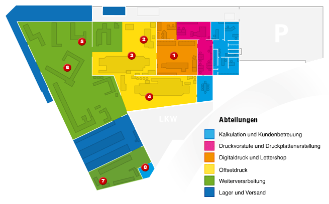 Übersichtsplan der Kern Open House Veranstaltung